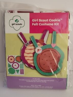 Girl Scouts Cookie Felt Costume Kit DIY Make It Yourself Size Daisy Brownie NEW